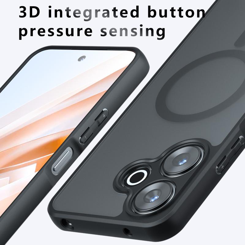 Для Redmi 13 Note 13R Poco M6 Чехол Матовый Magsafe Ударопрочный Встроенный Угол с воздушной подушкой Не желтеющий материал Мягкая обложка