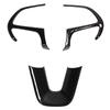 3 Pcs Steering Wheel Cover Trim Replacement for Dodge Challenger Charger Durango 2015?2019Carbon