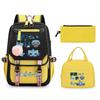 Animation Cartoon Printing Large Capacity Lightweight Student Schoolbag Children'S Leisure Backpack Three-Piece Set