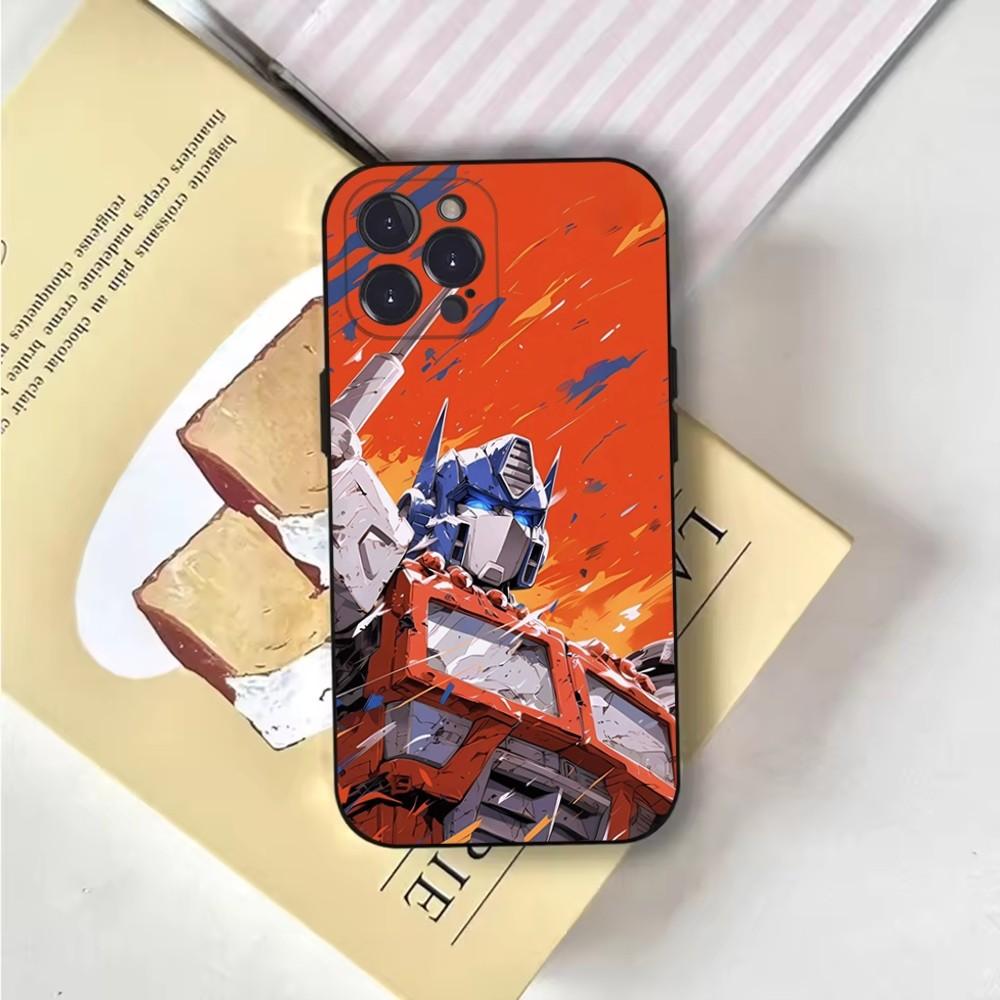 Крутой чехол для телефона T-Transformers Чехол для телефона для iPhone 16,15,14,13,12,11,Pro,X,XS,Max,XR,Plus,Mini Мягкий черный чехол
