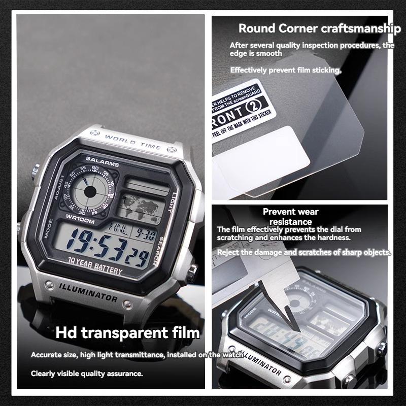 Для часов Casio AE-1200 AE1200 AE-1300 Закаленное стекло AE-1200WH-1B AE-1200WHD AE1200 Зеркало экрана часов HD Защитная пленка