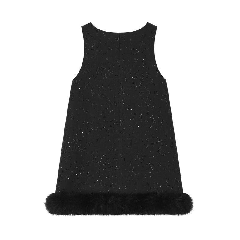 ELLE KIDS Girls' Shimmering Winter Vest Dress