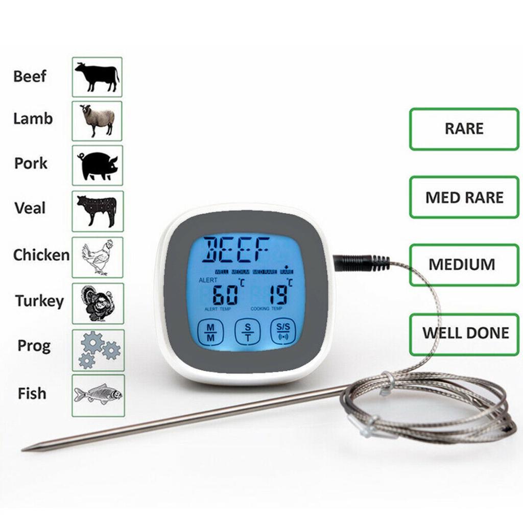 Цифровой термометр для еды, зонд для кухни, приготовления барбекю, мяса, индейки, варенья, температура