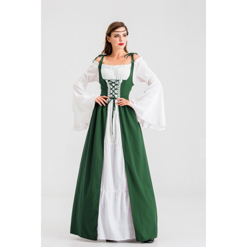 Костюм Хэллоуин Муза Королевский Двор Принцесса Королева, Ретро Королевский Сценический Костюм для Драмы