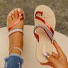 New Summer Slippers Women Shoes 2024 Clip Toe Flat Heels Beach Slippers Slides Women Outdoor Beach Flip Flop Slippers Plus Size
