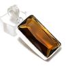 Natural Honey Topaz Gemstone Handmade 925 Sterling Silver Pendant 1.85" H2s96