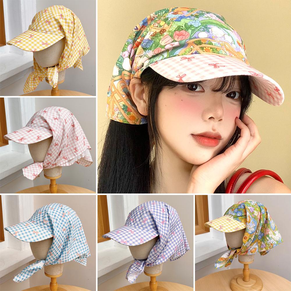 Sweet Loli Headscarf Hat French Retro Peaked Cap Versatile Baseball Cap Outdoor Seaside Vacation