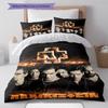 Постельное белье с узором группы Rammstein, Комплект с одеялом, Пододеяльник, Наволочка, Домашний подарок на день рождения (1 пододеяльник + 2 наволочки, без наполнителя)