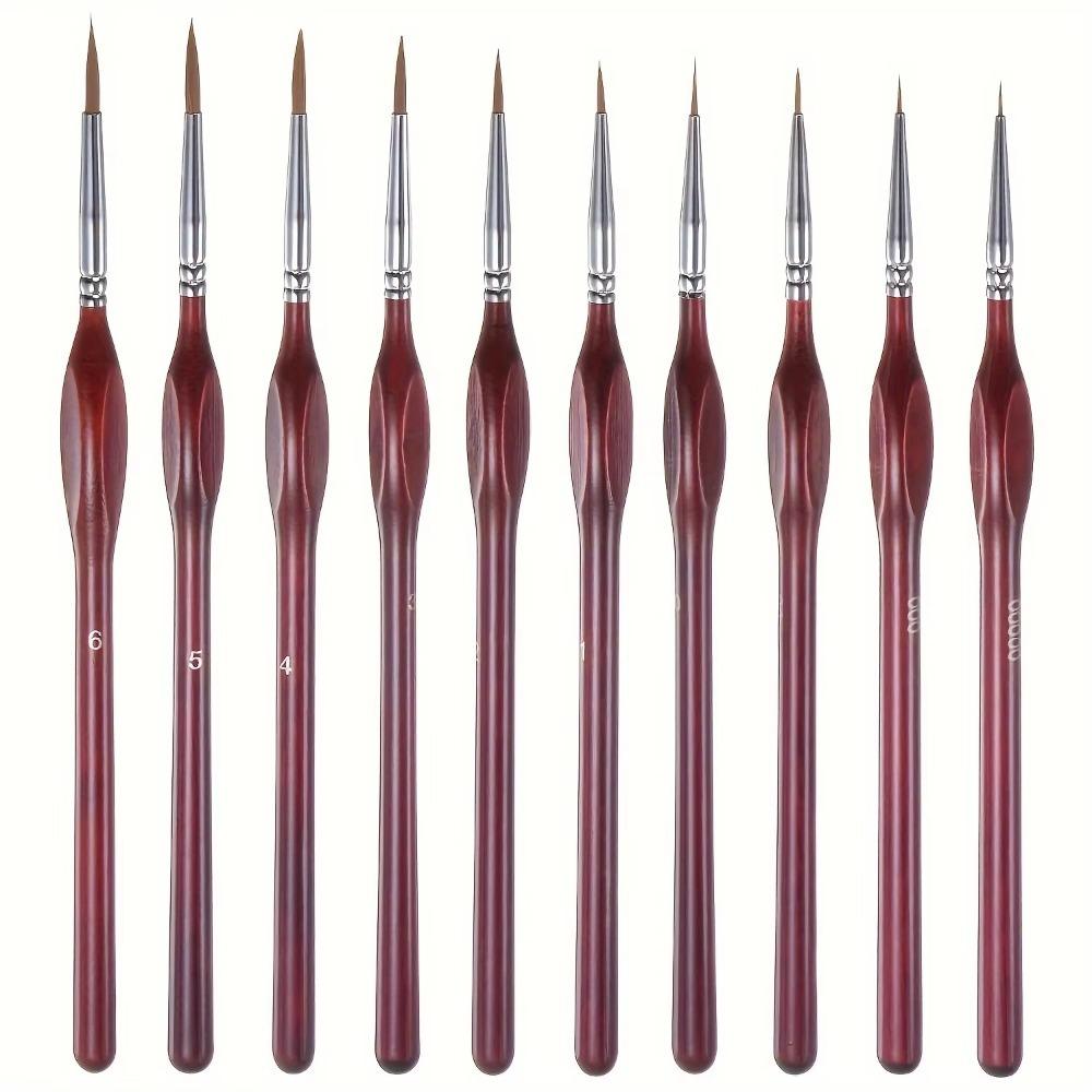 11/10pcs Miniature Brushes Precision Paint Brush Set for Fine Detail for 40K Watercolor Brush with Micro Tips Model & Art Paint