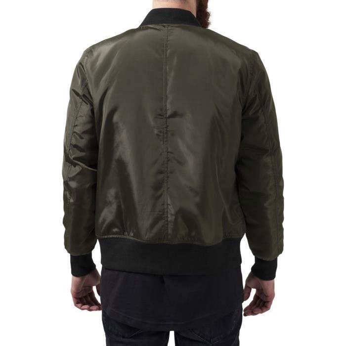 Veste bomber - urban classics - rouge - poche zippée - 100% polyester - confort optimal