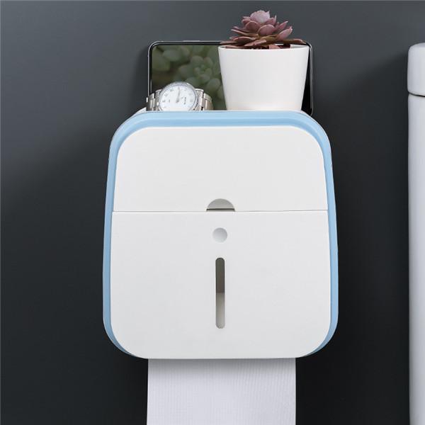 Waterproof Wall Mounted Tissue Toilet Paper Holder Paper Shelf Tray Roll Tube Storage Box Creative Tissue Box