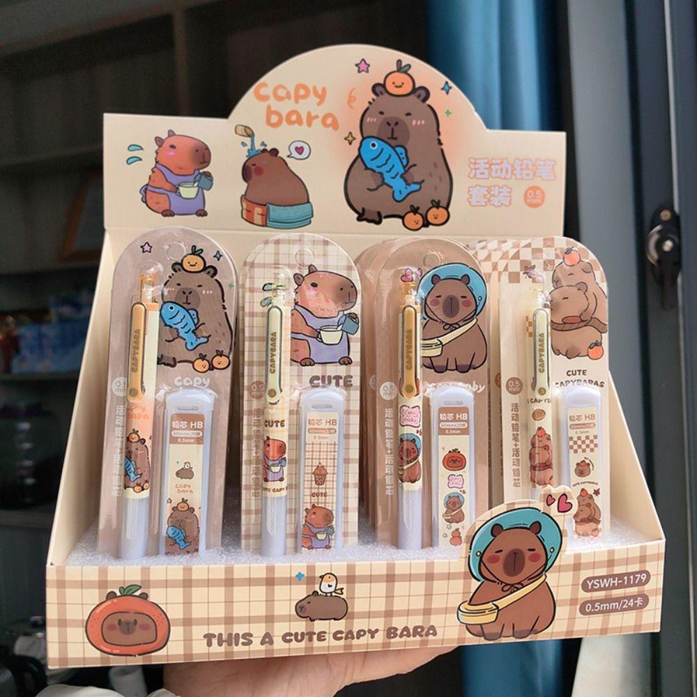 Мультяшный автоматический карандаш «Капибара», движущийся карандаш, механический карандаш, приз для студентов
