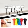 100 Pcs Nylon Marker Cable Zip Ties Self-Locking Zip Tags with Write On Cord Label for Electronics Network Ethernet Wire Organization