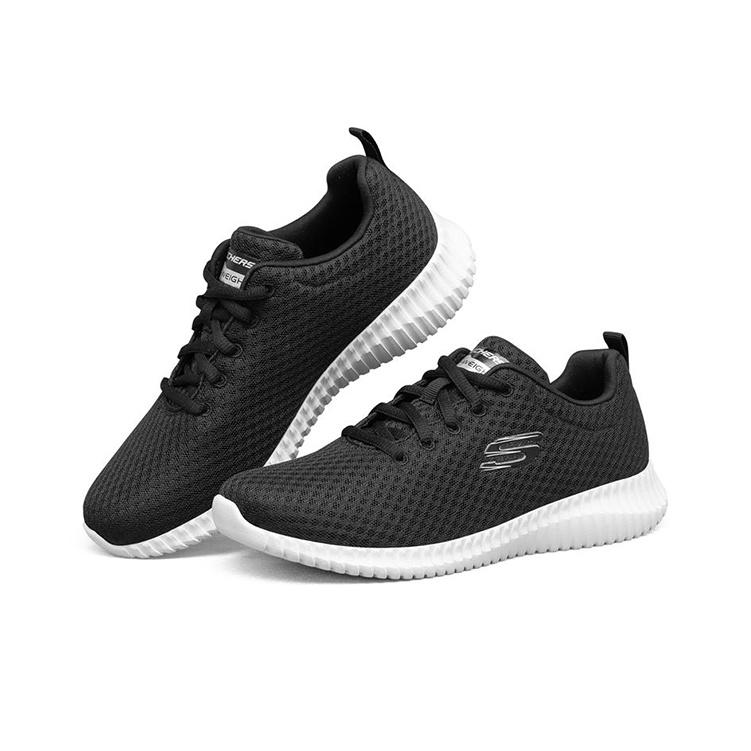 Skechers Social Muse Модные Удобные Прочные Дышащие Низкие Повседневные Беговые Кроссовки Женские Кроссовки Черный Белый 8730031-BKW