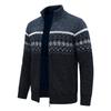 Men S Thick Fleece Long Sleeve Knitted Cardigan Casual Winter Sweater