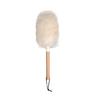 Lambswool Feather Duster with Wooden Handle Hanging Rope Washable Reusable Small Hand Duster for Cleaning Wall Plant Desk