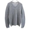 Made In the UK Long Sleeve V Neck Sweater 36 Gray Knit Men's Used