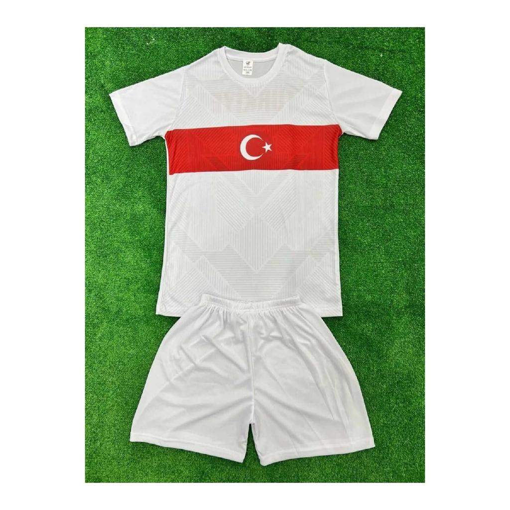 Желтый Trkiye Kids Бело-красный трикотаж из 4-х хлопчатобумажных тканей с обратной стиркой Предпочтительный полиэстер