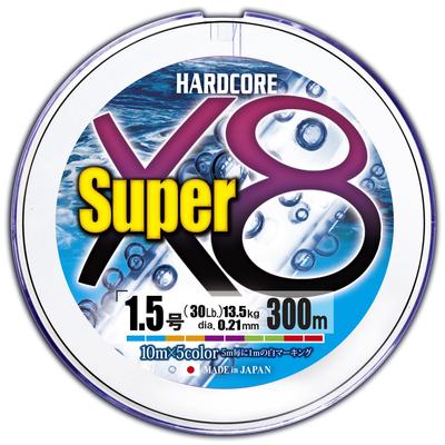 DUEL HARDCORE Super X8 PE Леска для рыбалки [Высокая прочность, Высокая чувствительность] 1.5, 300м, 5 цветов, H4324-5C