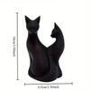 3D-печатная статуэтка пары кошек - Милая черная абстрактная современная статуэтка для дома, подарок на День святого Валентина, подходит для украшения офисного стола