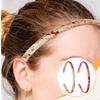 2Pcs Skinny Headbands Fashion Non Slip Comfortable for Women Girls Plain Toothed Hairbands Female