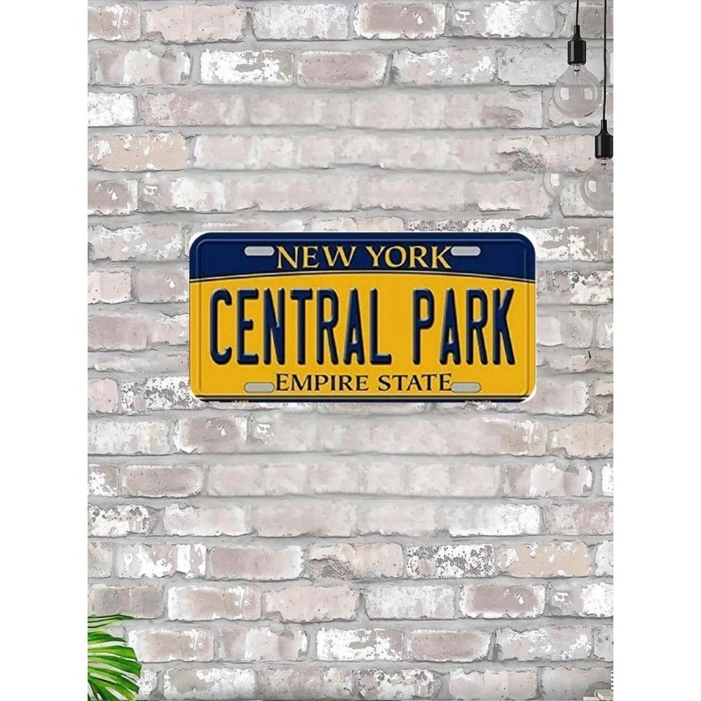 U.S. License Plate, U.S. Car License Plate, Metal, 15x30 Cm.