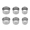 Stainless Steel Dumpling Skin Six Piece Set Mold Kitchen Noodle Skin Large, Medium, Small Stainless Steel Tooth Shaped Circular Cutting