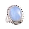 Natural Rainbow Moonstone Gemstone 925 Solid Silver Jewelry Ring Size 5.5 N6d76