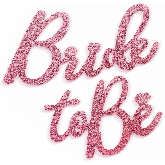 Bride to Be Felt Sign for Backdrop - Glitter Champagne Bride to Be Signs Felt Letters for Bachelorette Party Decorations Welcome to Bridal Shower