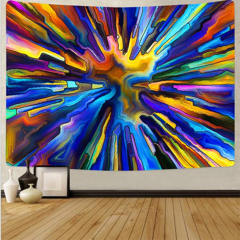 Tapestry Colorful Flow Paint Wall Hanging Mandala Tapestries Modern Art Psychedelic Home Decor Wall Decor