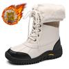 Winter Snow Boots Women Outdoor Warm Plush High-top Boots Women Anti-slip Durable Solid Color Thick-soled Casual Women Shoes