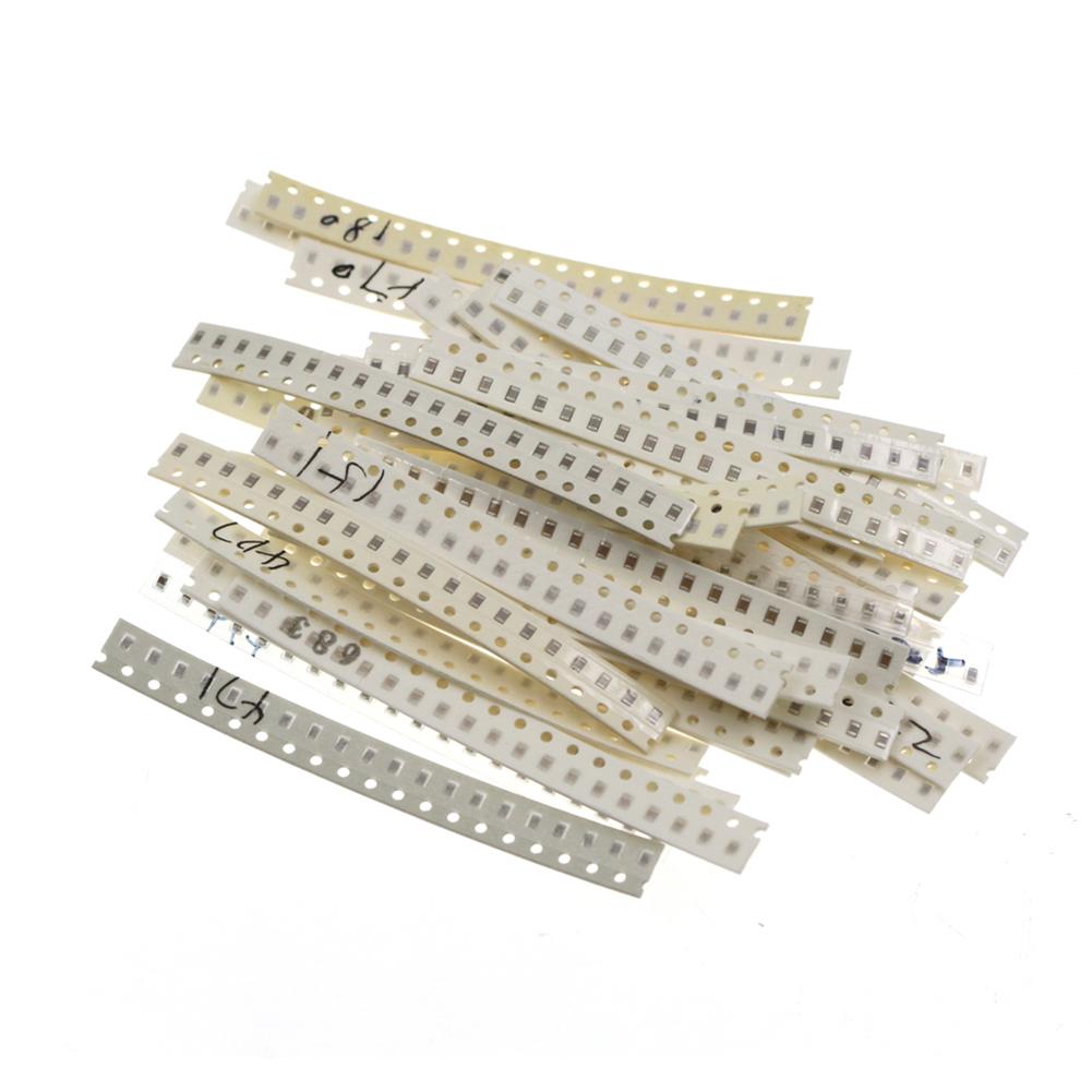 720 Pcs 0603 0805 1206 SMD Capacitor Kit 36 Kinds High Resistance 1pF~10uF Capacitors For Repair Work Experiments