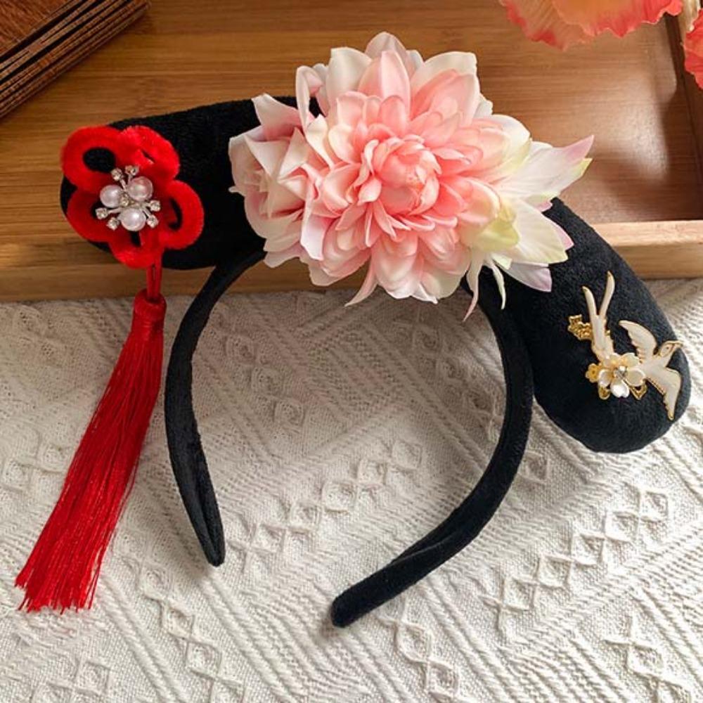 Sweet Chinese Style Hair Hoop Long Tassel Children Hair Bands Performance Props