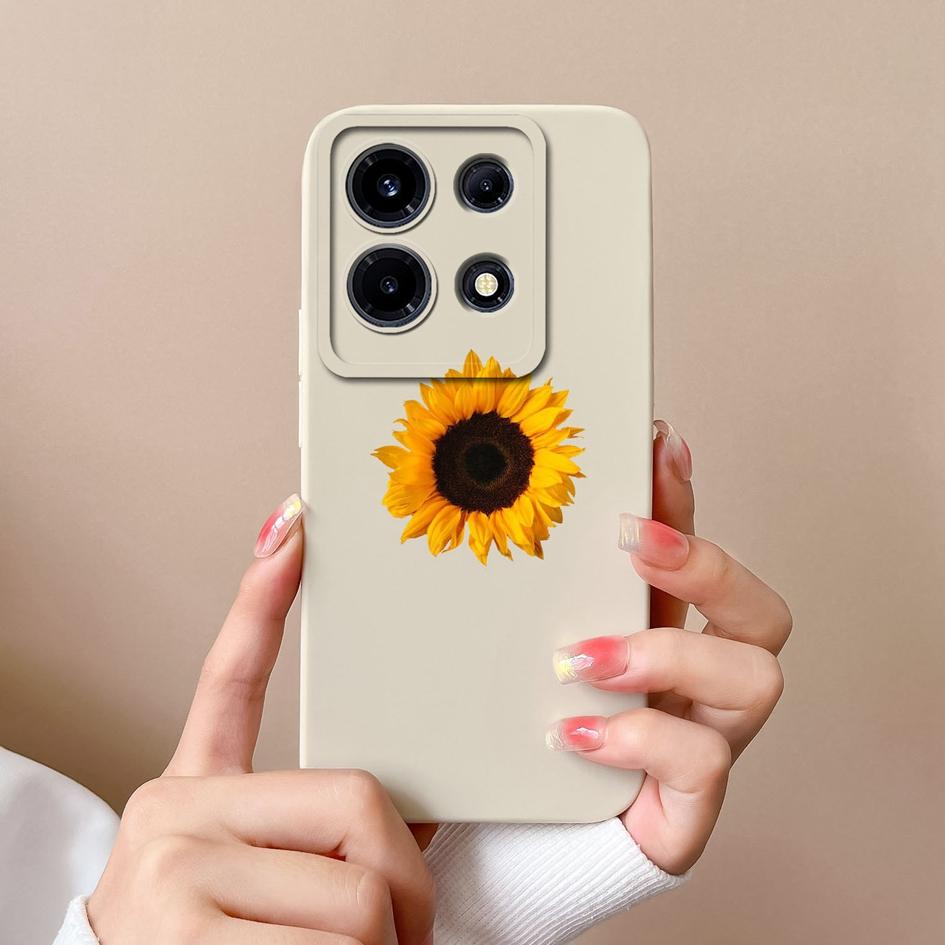 Чехол для Itel S23 Plus A60s A05S Infinix Hot 30 Play 30i Tecno Pova 4 5 Pro, чехол с бабочкой и подсолнухом, матовый квадратный мягкий силиконовый противоударный бампер