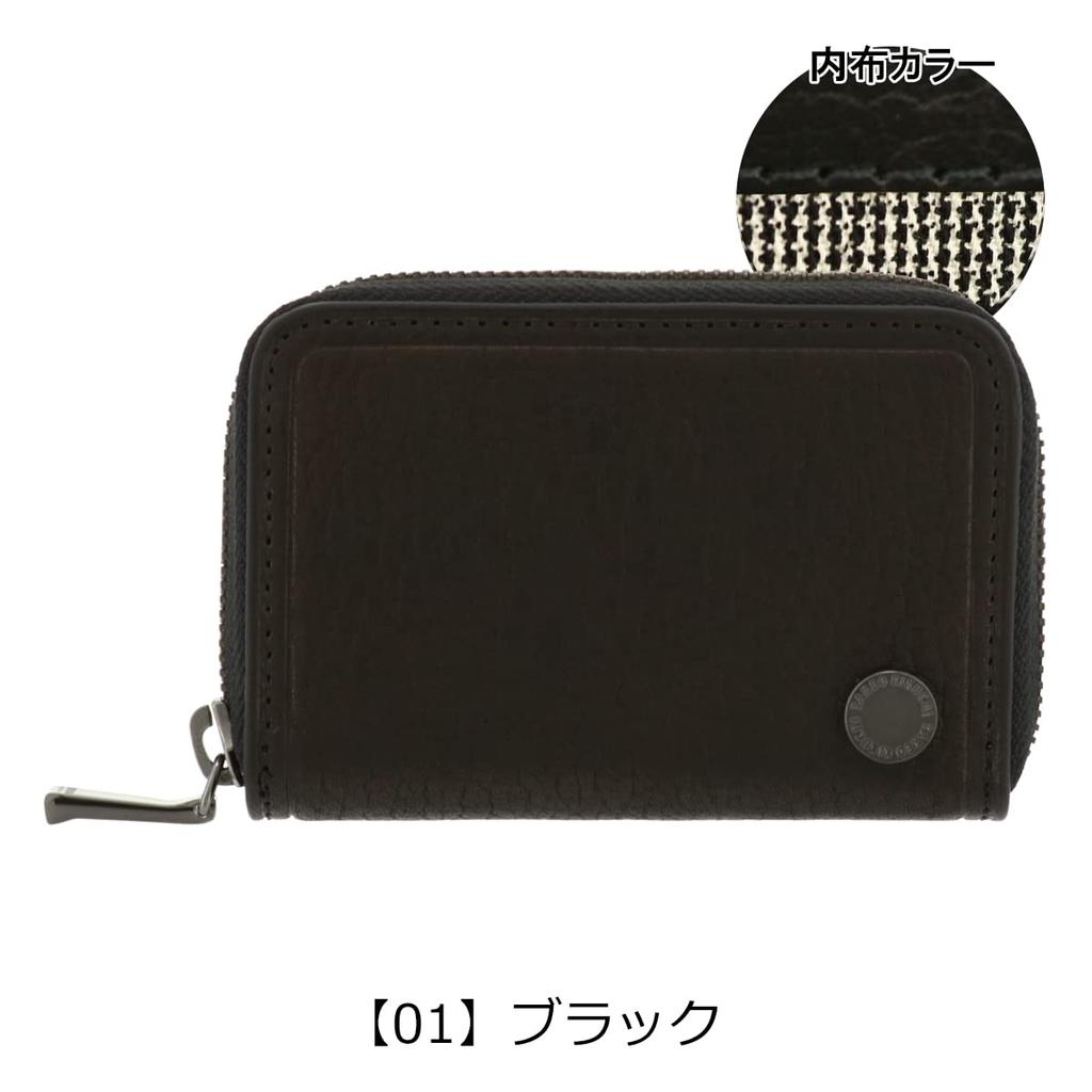 Круглый кошелек для монет на молнии из натуральной кожи, 730612, чехол для монет, мини-кошелек, кожа коровьей шкуры, зеленый [Takeokikuchi] Мужской [05]