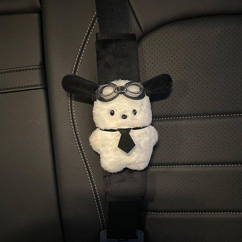 Чехол на плечо ремня безопасности автомобиля с изображением собаки из мультфильма Pacha: Универсальный антиудушающий защитный декор для автомобиля - милое украшение