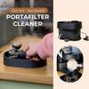Электрическая автоматическая очиститель портафильтра из нержавеющей стали, станция для чистки ручки эспрессо со щеткой и поддоном для кофейной гущи, универсальный очиститель кофейной ручки