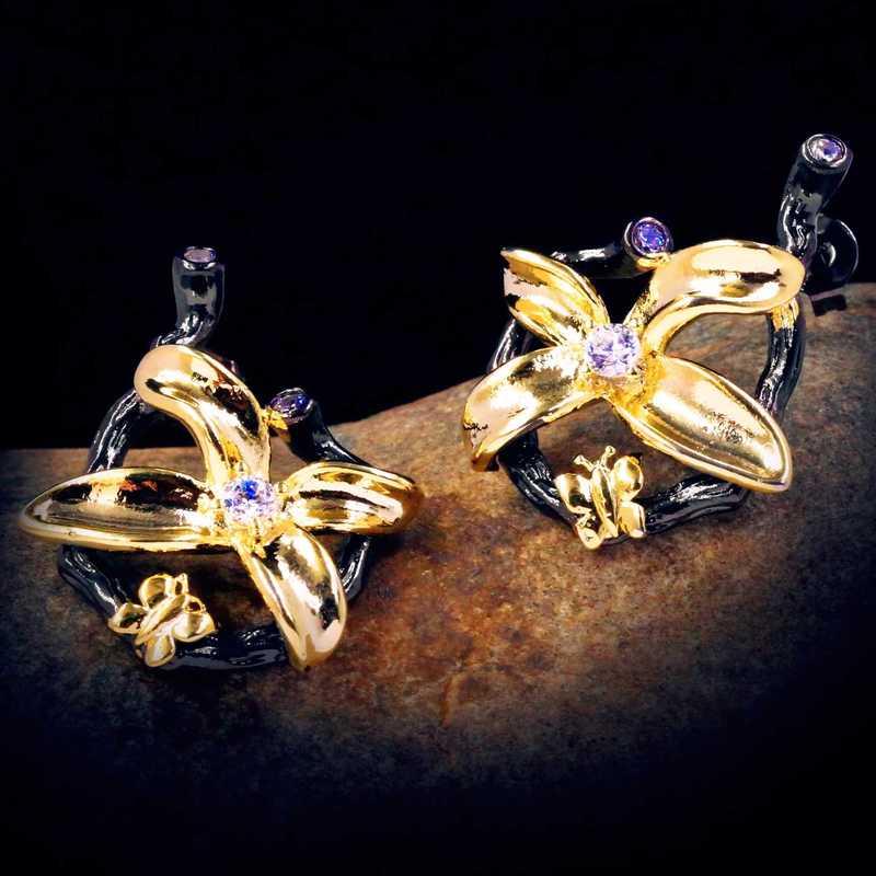 Sace Gems Роскошные модные серьги-гвоздики с цветочным бантом и цирконием для женщин, подарки на свадьбу