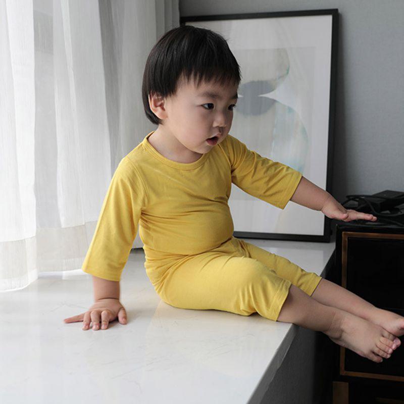Детская мягкая клеевая пижама из модала, детская домашняя одежда, комплект ночного белья