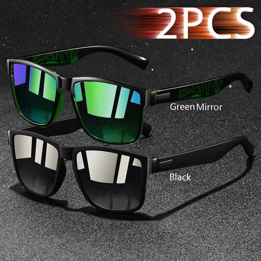 Модные винтажные квадратные унисекс солнцезащитные очки для вождения и рыбалки мужские и женские люксовые брендовые дизайнерские солнцезащитные очки с антибликовым покрытием UV400