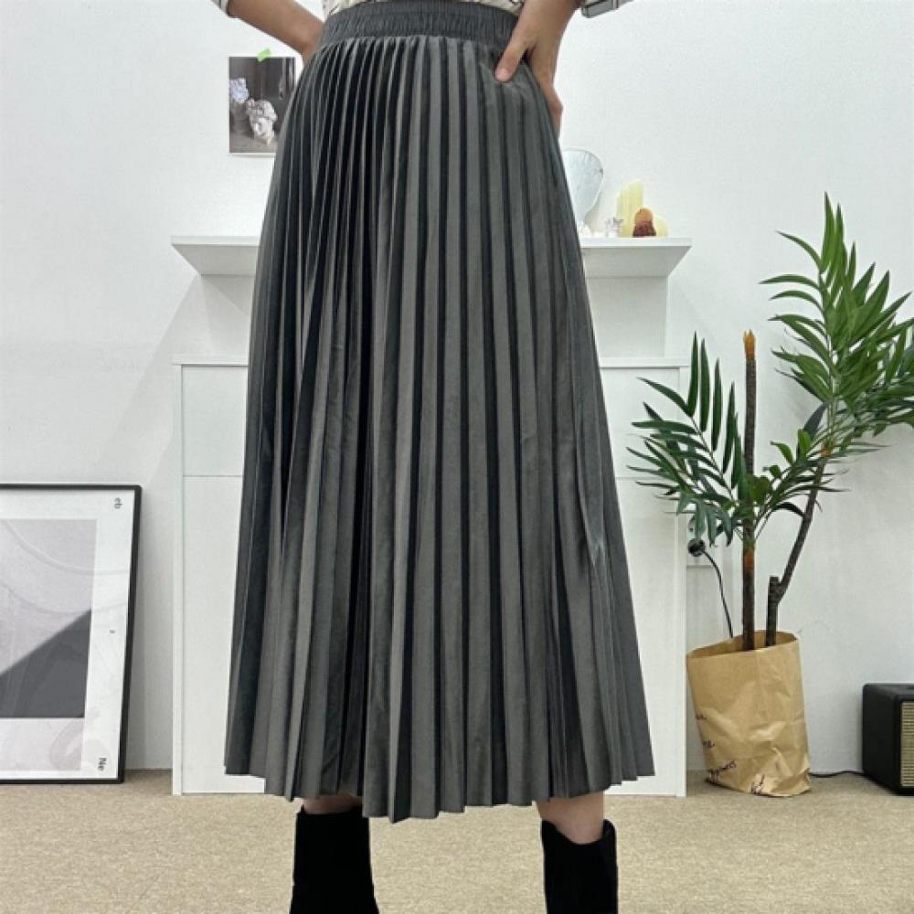 New ArrivAls Open Run TAtAr Women A Line Skirt pleAts dArk Green