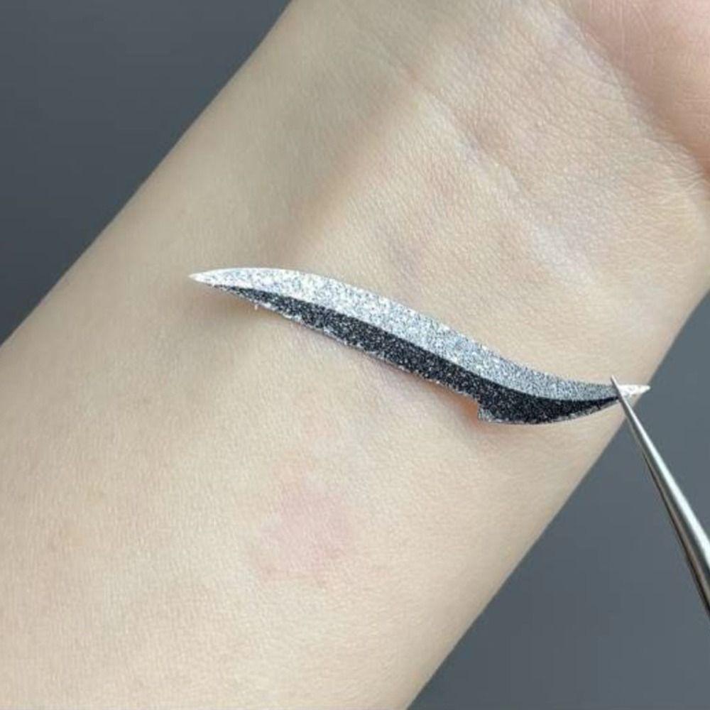 Большие наклейки для линии двойного века, инструмент для макияжа глаз, наклейка-глиттер для подводки, наклейки для двойного века