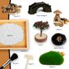 Zen Garden Kit DIY Zen Sand Set Mini Desktop Miniature Sand Pebbles Rake Tools Tray Funny Meditation Artificial Tree Garden Tool