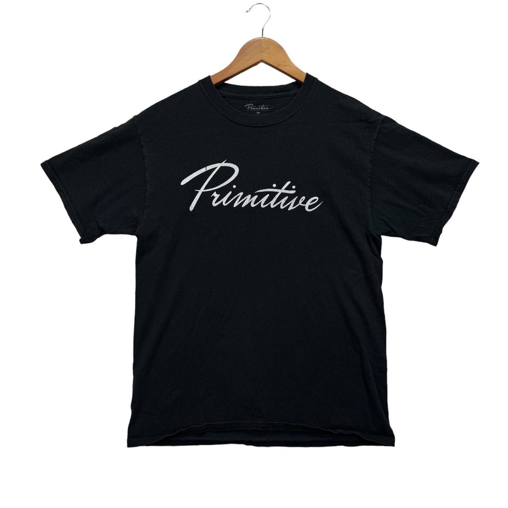 Primitive Skateboarding Black Cursive Logo T Shirt Indie Skate sz M Unisex T-Shirt