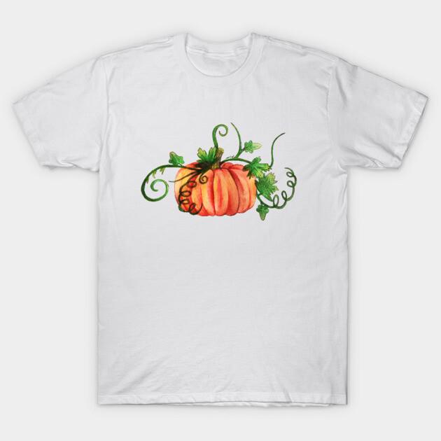 Asian Size Cotton Unisex Tshirt Print T-shirt Pumpkin T-shirt No-Cut Print Regular Fit