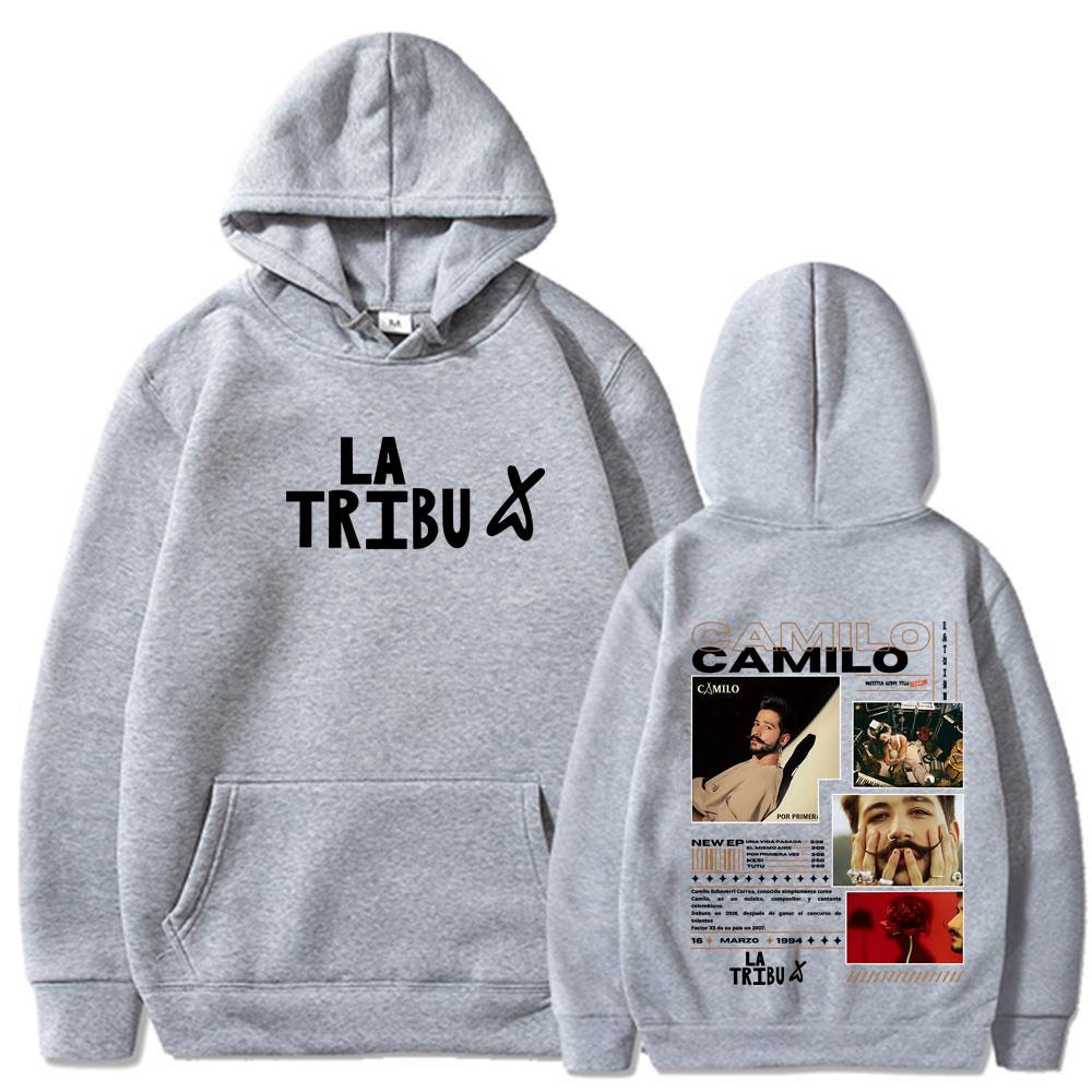Rapper Camilo Nvestro Lugar Feliz Tour Hoodie Men Women Hip-hop Loose Casual Pullover Long Sleeves High Quality Man Sportswear