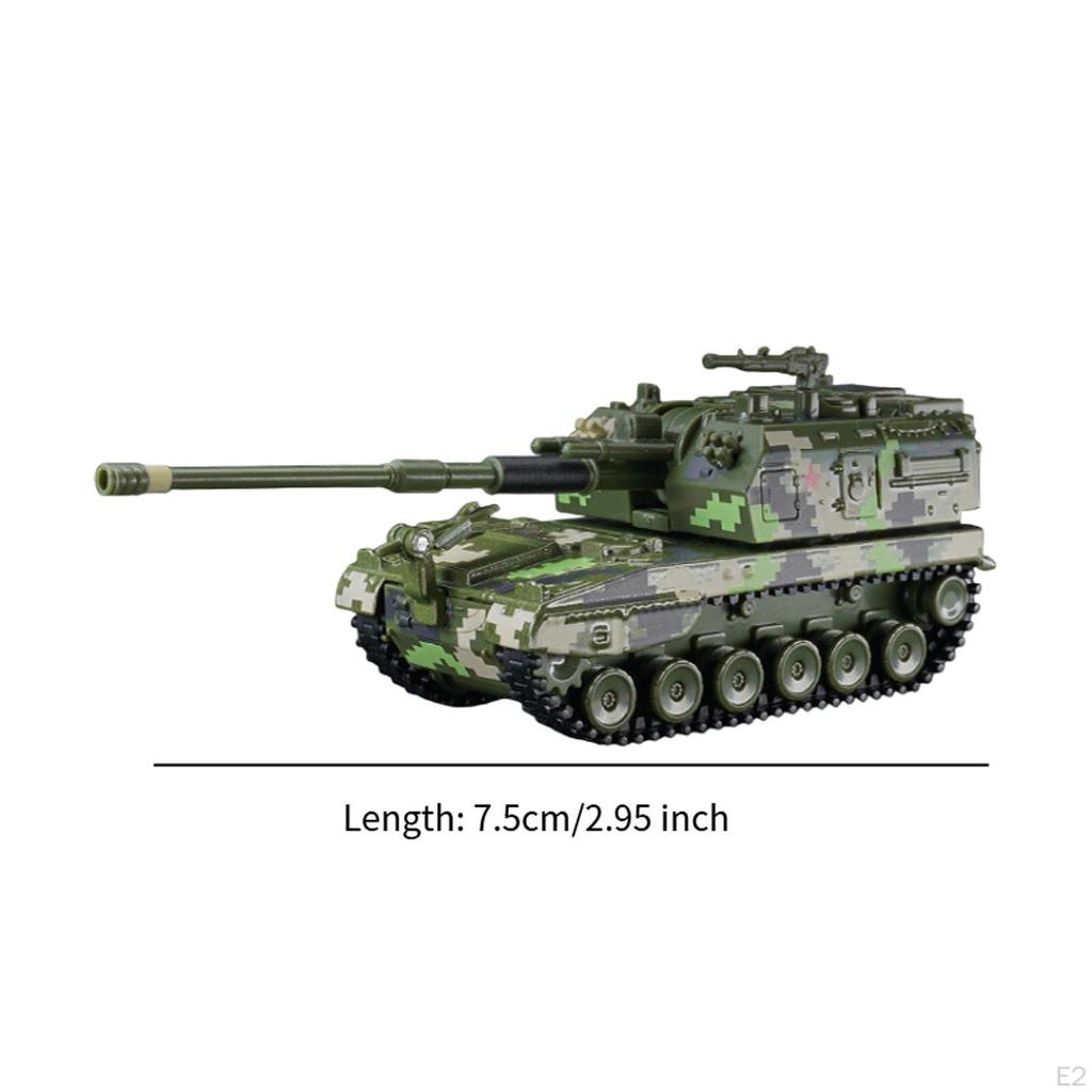 1/150 Scale Battle Tank Toy Diecast Alloy Model Party Favor Tracked Crawler Chariot Armored