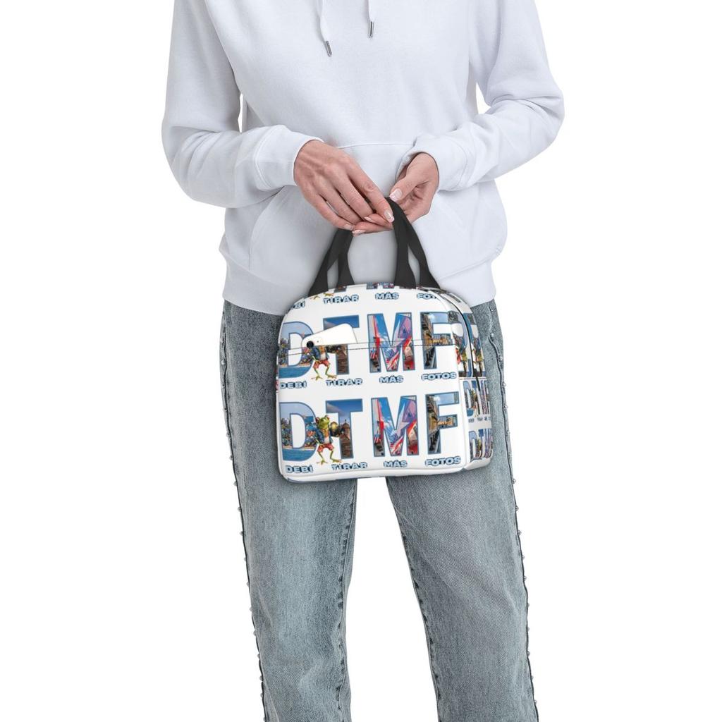 Bads Bunnys Debi Tirar Mas Fotos DTMF Insulated Lunch Bag for Women Kids Portable Food Boxes Thermal Lunch Box Tote