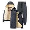 Winter Cashmere Sports Thermal Vest Set Straight Leg Pants Men's Graphene Heated Sports Ankle Pants Three-piece Set