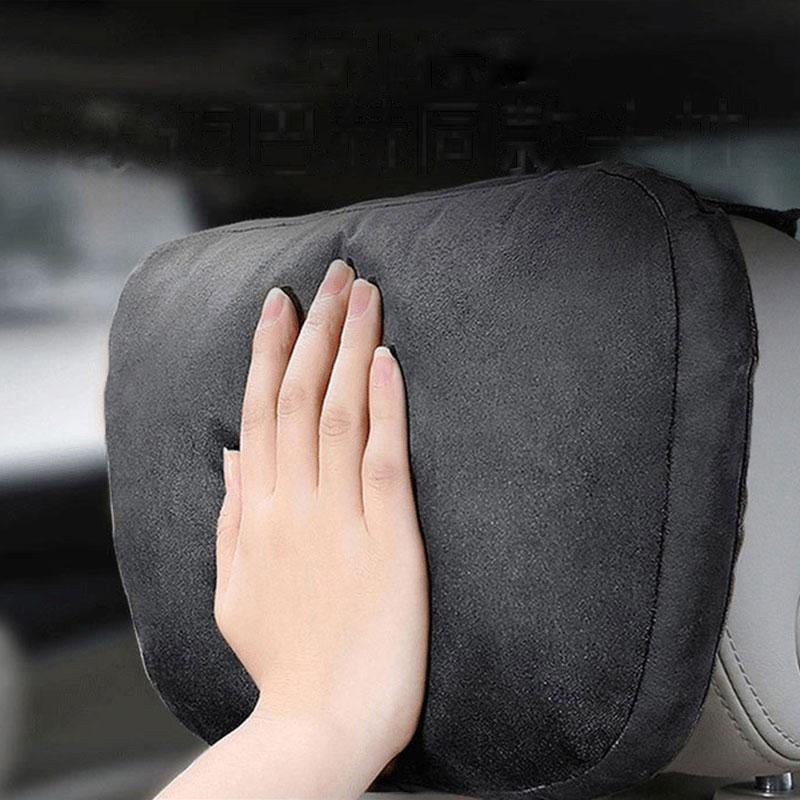 Высококачественная роскошная автомобильная подушка для шеи с эффектом памяти, хлопковая комфортная подушка из замши, подушка для талии, универсальные аксессуары для салона автомобиля